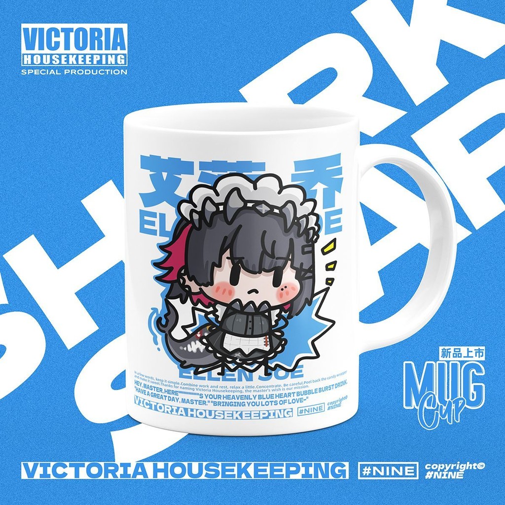 Zenless Zone Zero Zenless Zone Zero Hàng hóa Allen Qiao Shark Girl Valley Anime nguyên bản Cốc gốm h