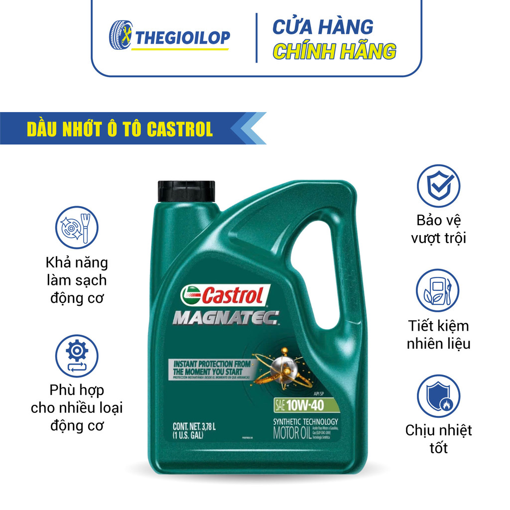 Nhớt Castrol - Dầu nhớt ô tô, bảo vệ động cơ tối ưu, tiết kiệm nhiên liệu hiệu quả -Thegioilop