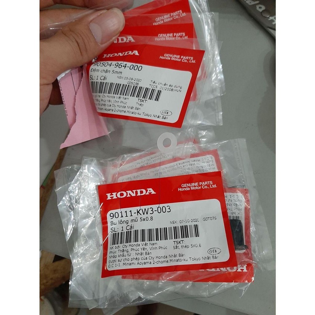 bu lông mũ và đệm chặn mão đầu winner x chính hiệu honda