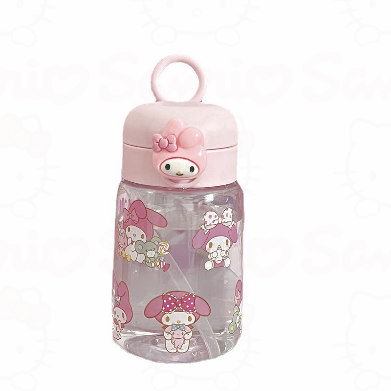 Bình Nước 400ml Bằng Nhựa Họa Tiết Hoạt Hình Dễ Thương diy