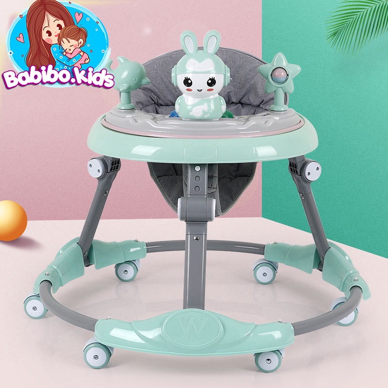 Xe tập đi tròn cho bé có nhạc  kết hơp bàn ăn -Babibo.Kids