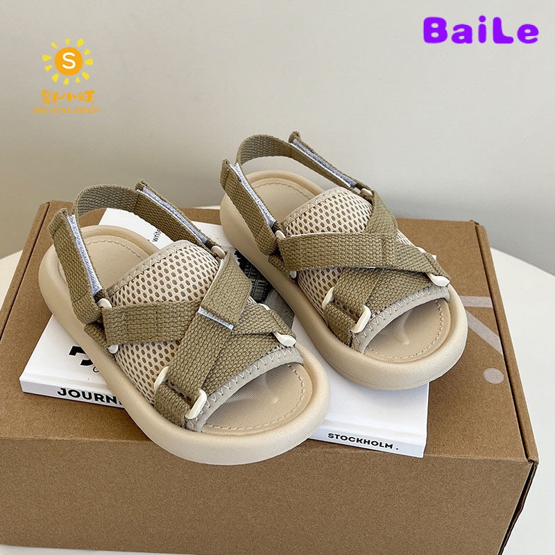 Dép Sandal Đế Mềm Phong Cách Hàn Quốc Thời Trang Xuân Hè Cho Bé Trai Và Bé Gái