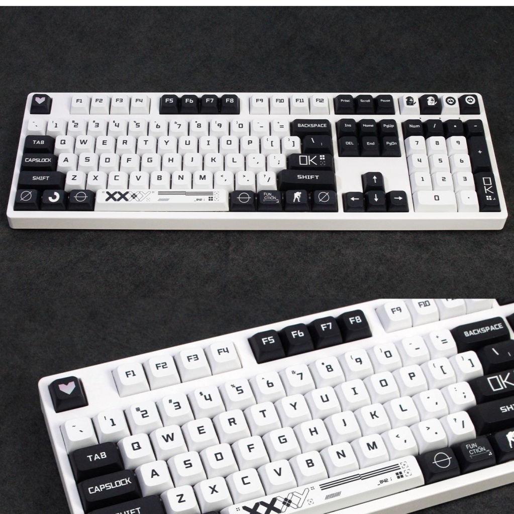 Bộ keycap in CSGO, thăng hoa PBT, XDA9.5mm, 132 phím, thích hợp cho bàn phím trục vệ tinh