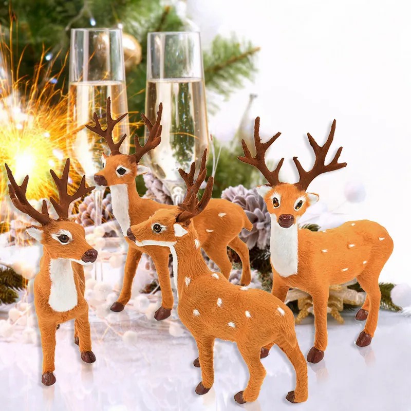 Tuần Lộc Nhồi Bông Trang Trí Giáng Sinh / Giáng Sinh / Giáng Sinh / Để Bàn Trang Trí / Tiệc Năm Mới