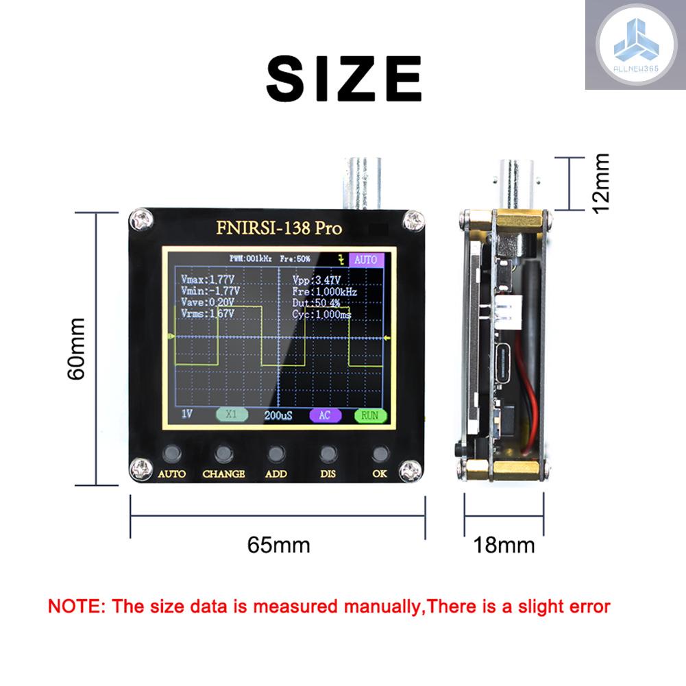 Fnirsi Máy Đo Dao Động Cầm Tay 138pro Màn Hình 2.4 inch Đa Năng Tự Động Điều Chỉnh Sóng pwm tolo-9.3