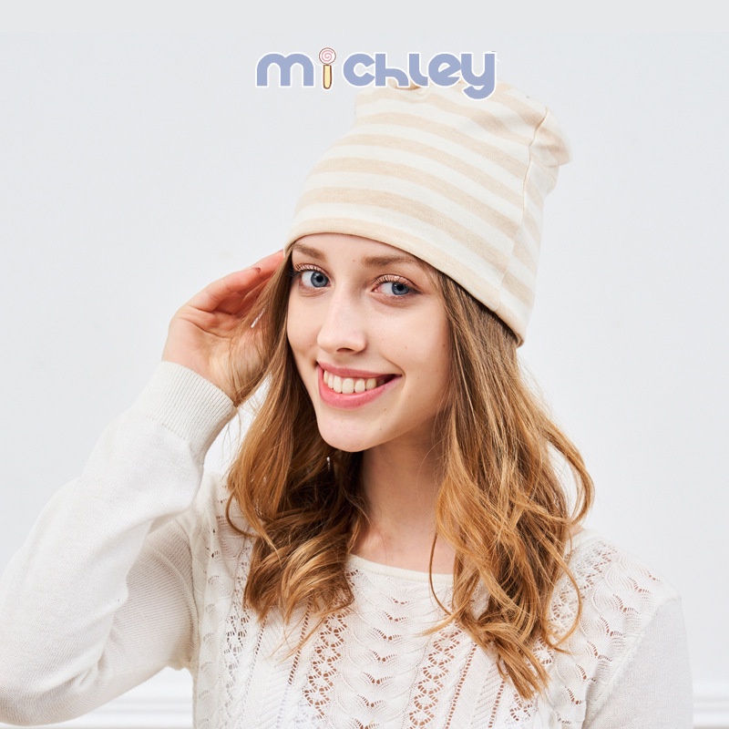 Michley Mũ cotton Trùm Đầu Nhiều Màu Sắc Thời Trang Thu Đông Cho Mẹ Bầu