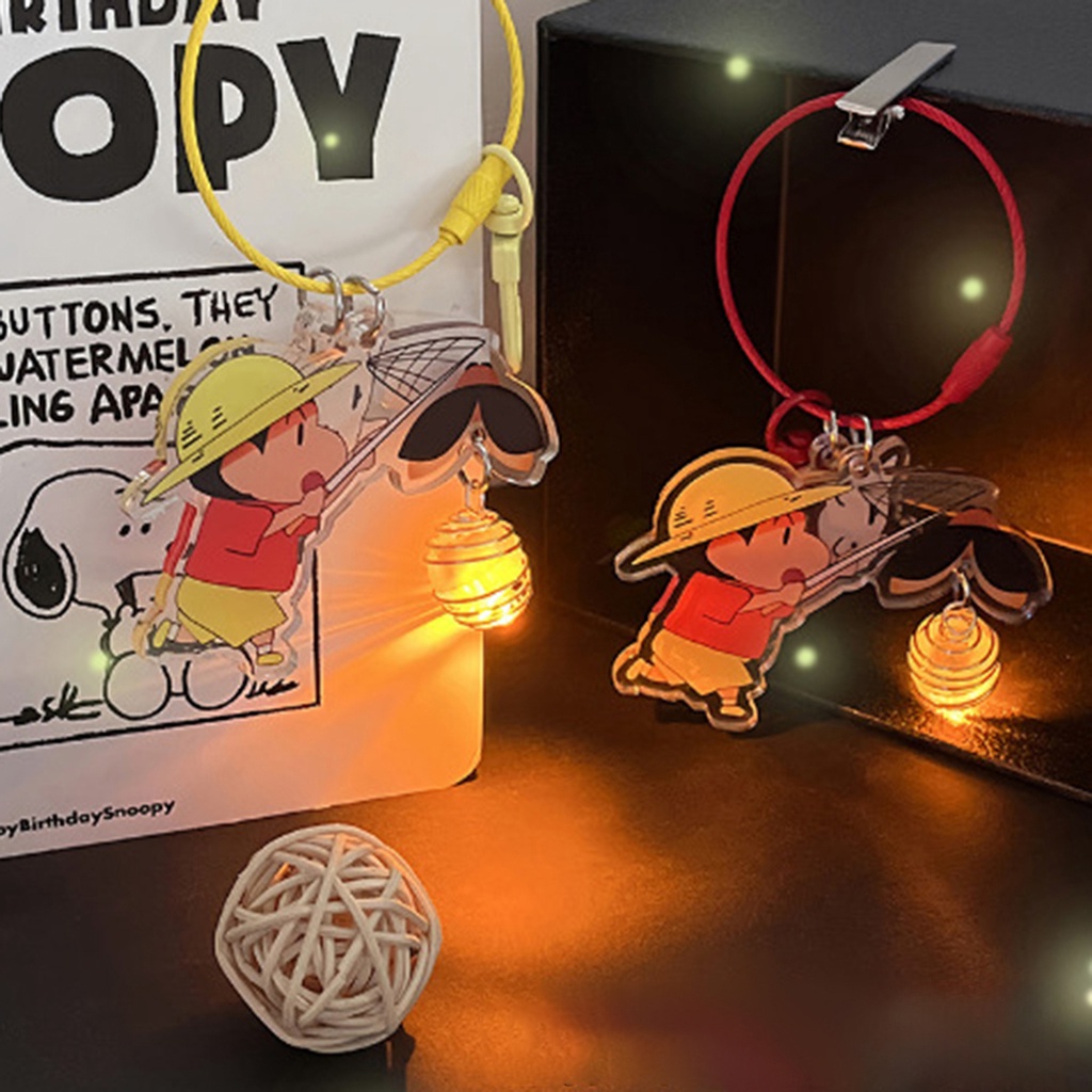 Hoạt Hình Móc Khóa Hình Cậu Bé Bút Chì shin chan Dạ Quang Bằng acrylic