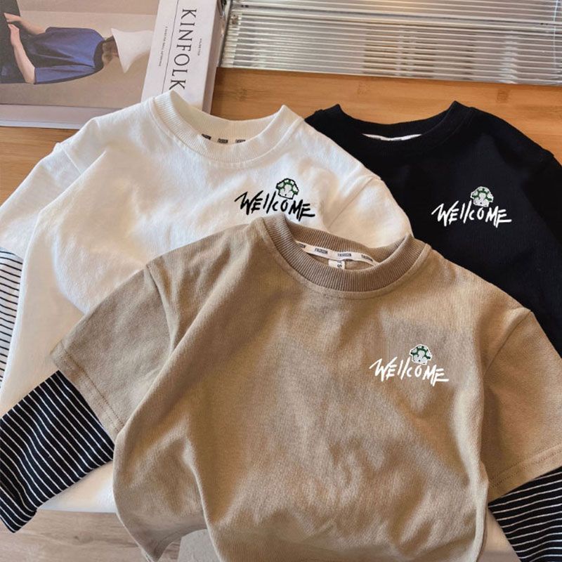 Áo Thun Tay Dài 100% cotton Phong Cách Hàn Quốc Dành Cho Nam