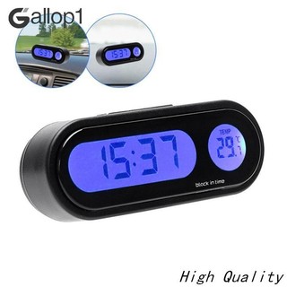 Gollop1 đồng hồ điện tử mini hiển thị nhiệt độ kỹ thuật số màu đen cho xe hơi