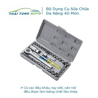 Bộ dụng cụ sửa chữa 40 món đa năng cho xe ô tô, xe máy