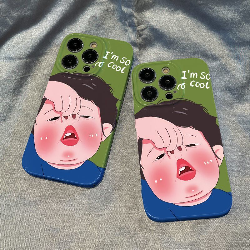 WEIBAO Ốp Điện Thoại In Hình Cặp Đôi Vui Nhộn Cho Iphone 13promax 14 11 12