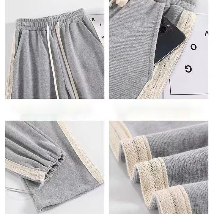 [oversize] (40-150kg) Quần Ống Rộng Dây Rút Vải cotton