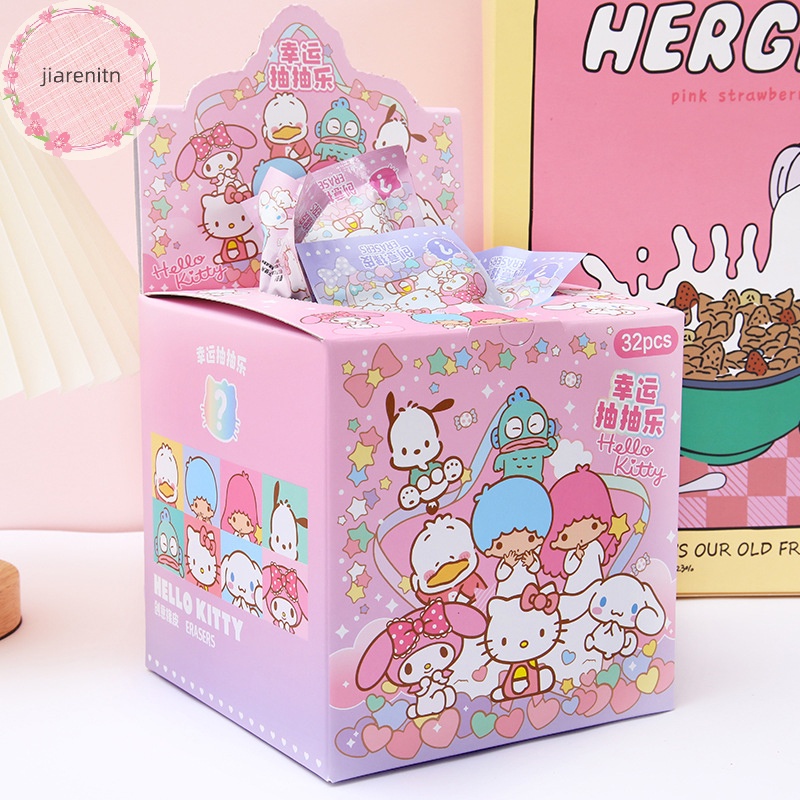 SANRIO Jiarenitn 1 Túi Gôm Tẩy Hình Hoạt Hình Ngẫu Nhiên Có Thể Tháo Rời Cho Trường Học Mẫu hello kitty melody kuromi cinnamoroll vn