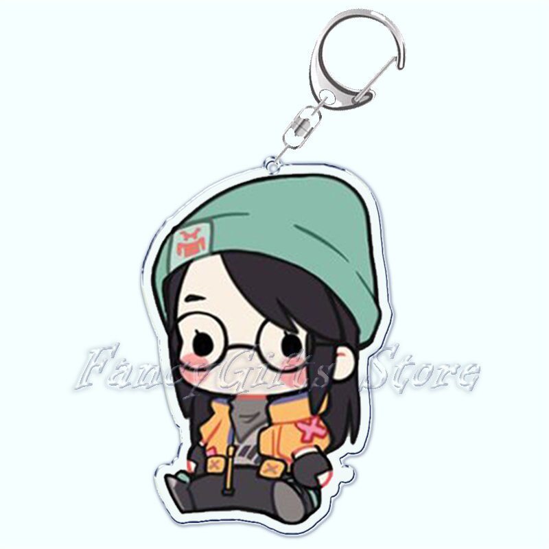 Móc khoá Cute Anime Valorant Chaveiro Cartoon PC Game in 2 mặt rõ nét Acrylic Phụ kiện trang trí