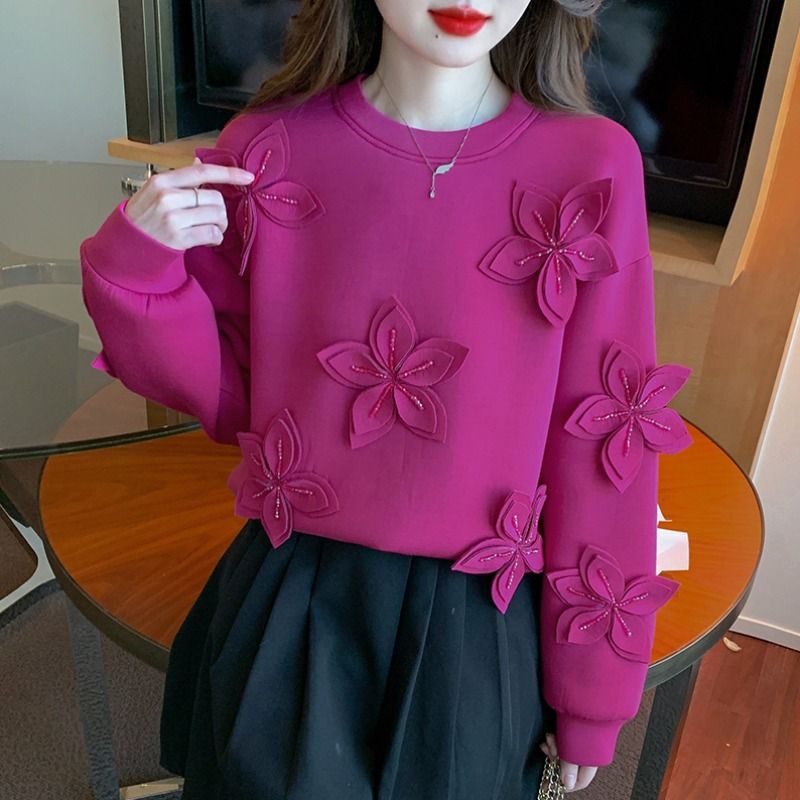 Hàng Mới Về Áo Sweater Tay Dài Dáng Rộng Phong Cách Châu Âu Thời Trang Thu Đông Cho Nữ