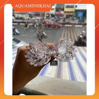 ĐẦU LỌC VÁNG XOAY NHỰA ACRYLIC IN OUT THỦY TINH, INOX F16, 20 (siêu rẻ)