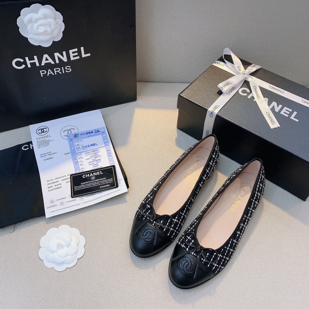 Giày Búp Bê Da Cừu Mũi Tròn Đính Nơ Cổ Điển Thời Trang Cho Nữ