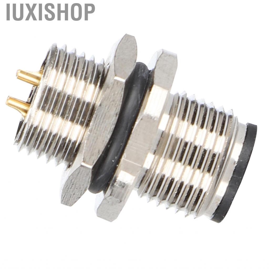 Iuxishop Brass Panel Mounted Socket Connector M12 4 Pin Plug 250V 4A