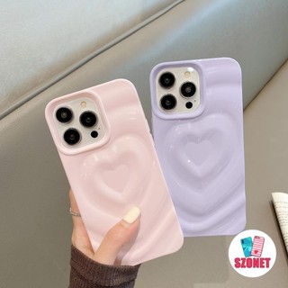Ôp Điện Thoại Silicon Dẻo Họa Tiết Trái Tim 3d Có Lỗ To Chống Sốc Cho iphone 15 14 13 12 11 pro max 15 plus Ốp