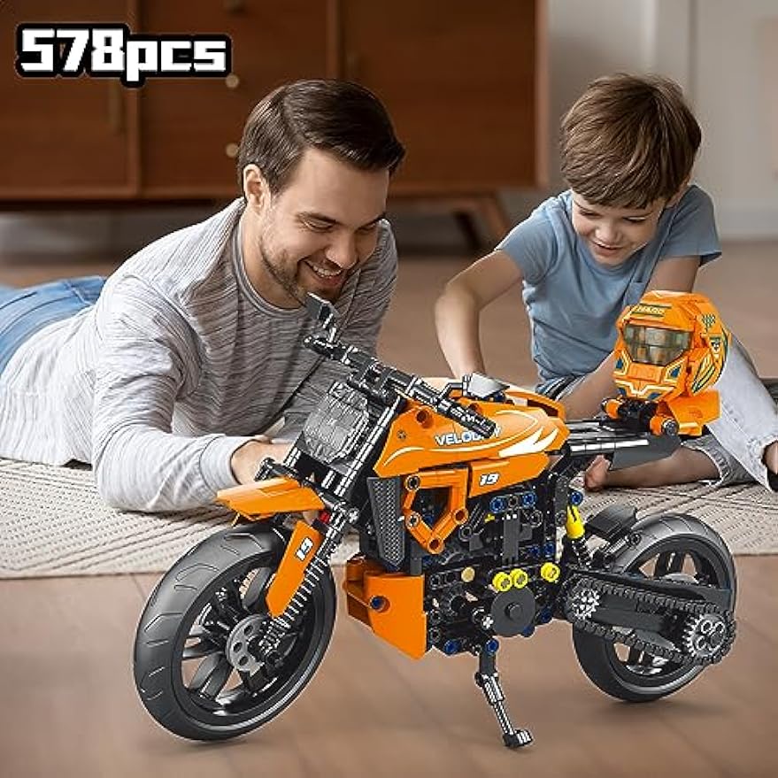 Bộ Đồ Chơi Lắp Ráp Mô Hình Xe Mô Tô Cho Bé Trai Và Bé Gái