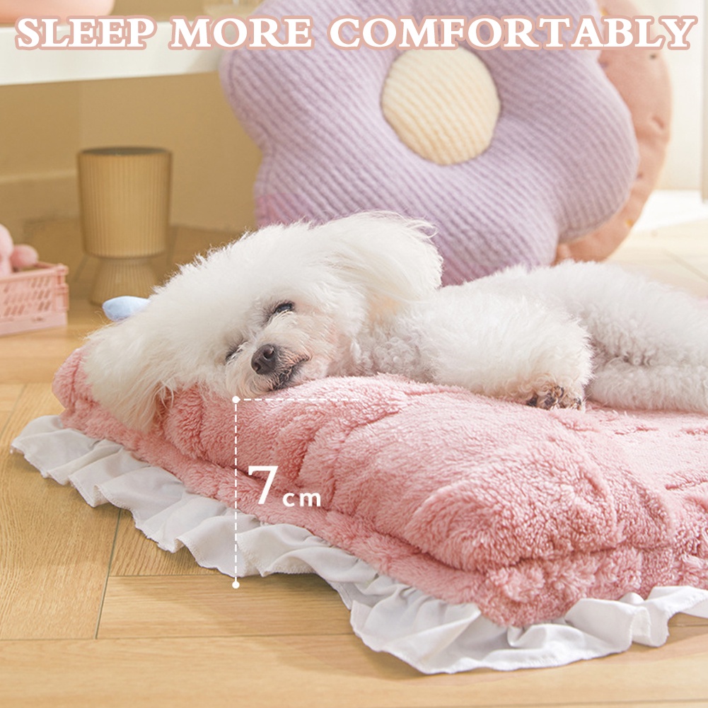 Mềm Nệm Ngủ Bằng Vải Bông Thoáng Khí Thoải Mái Cho Thú Cưng