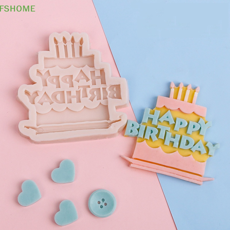 Khuôn silicone Làm Bánh Hình Chữ happy birthday 3d Fshn