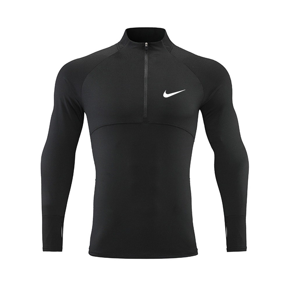 Áo Thun Thể Thao Dài Tay Cổ Tròn Thấm Hút Mồ Hôi Nhanh Khô Cho Nam