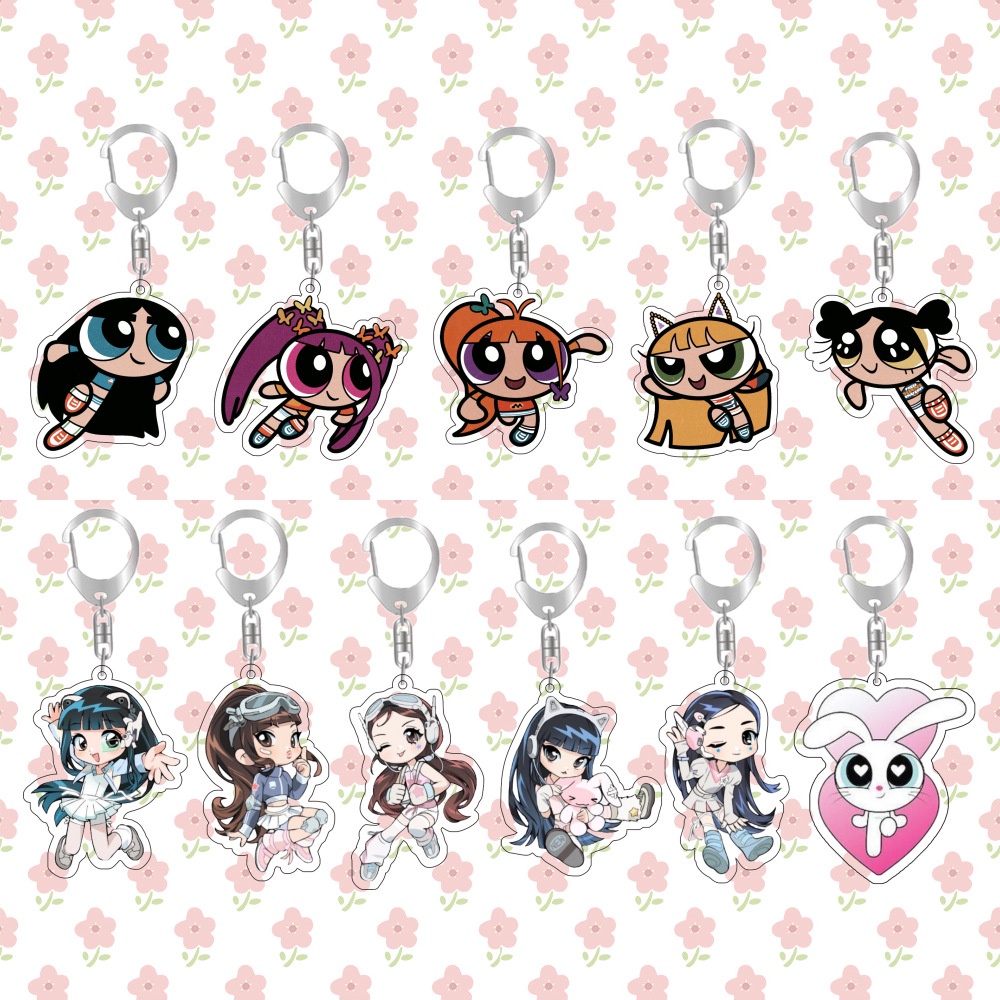 Móc Chìa Khóa Hình Các Nhân Vật Hoạt Hình kpop Jeanans powerpuff Daniel minji hanni haerin hyein