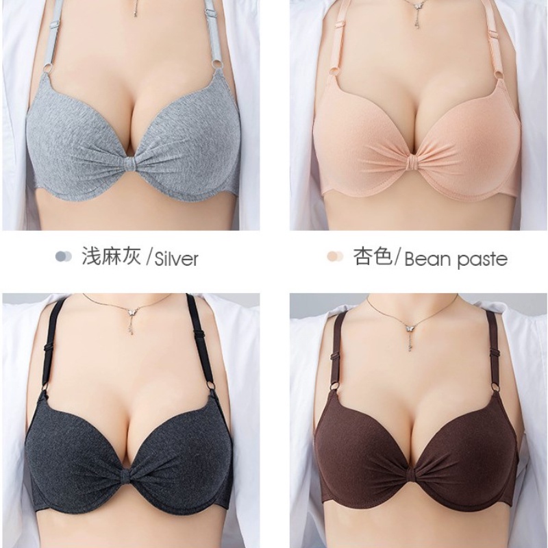 Ecmln plus size Áo Ngực cotton Có Gọng Nâng Ngực Gợi Cảm