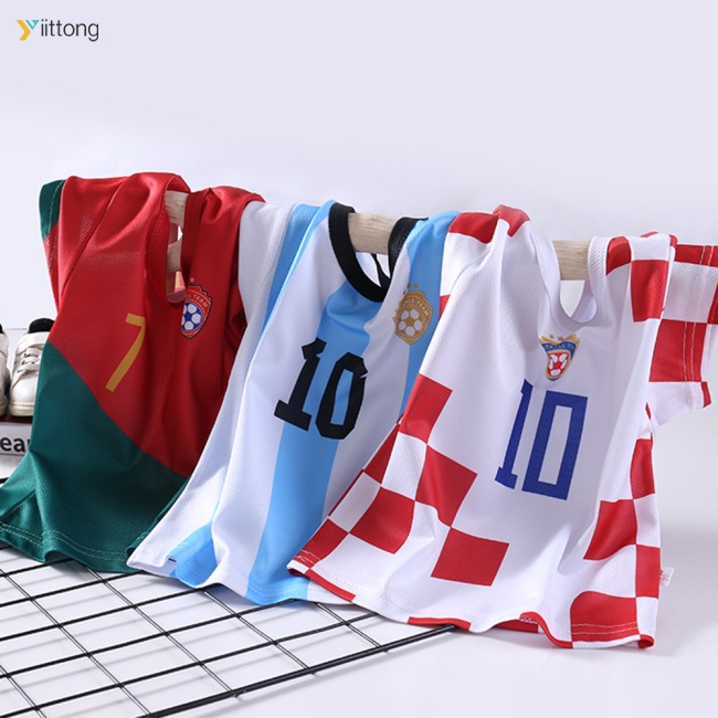 Set Đồ Đá Banh 2 Món Gồm Áo Tay Ngắn Và Quần short Thoáng Khí Cho Bé Trai