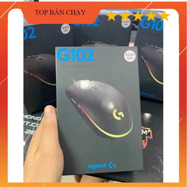 Chuột chơi game, chuột máy tính có dây LOGITECH G102 RBG Độ Chính Xác Cao 8000DPI [ Bảo Hành 12 Tháng 1 Đổi 1] Hàng OEM | BigBuy360 - bigbuy360.vn