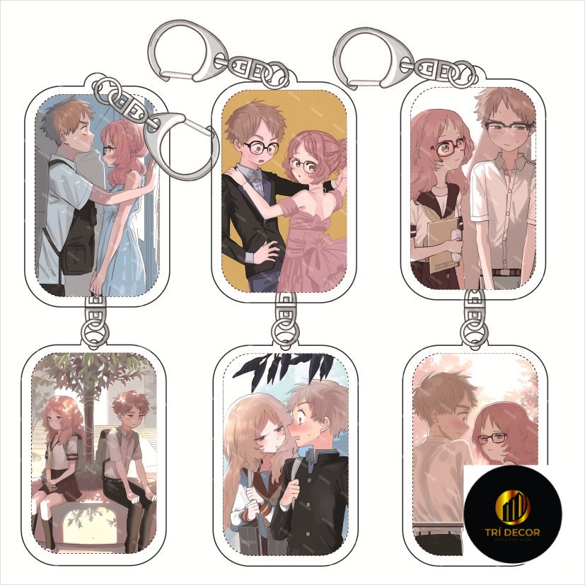 Móc Khóa Mặt Acrylic Hình Cô Gái Anime I Like Forgot Her Mie Ai Komura Kaede Dễ Thương