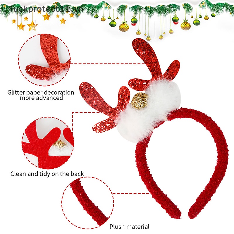 Băng Đô Cài Tóc Hình Sừng Hươu Giáng Sinh 2023 # Cho Nữ