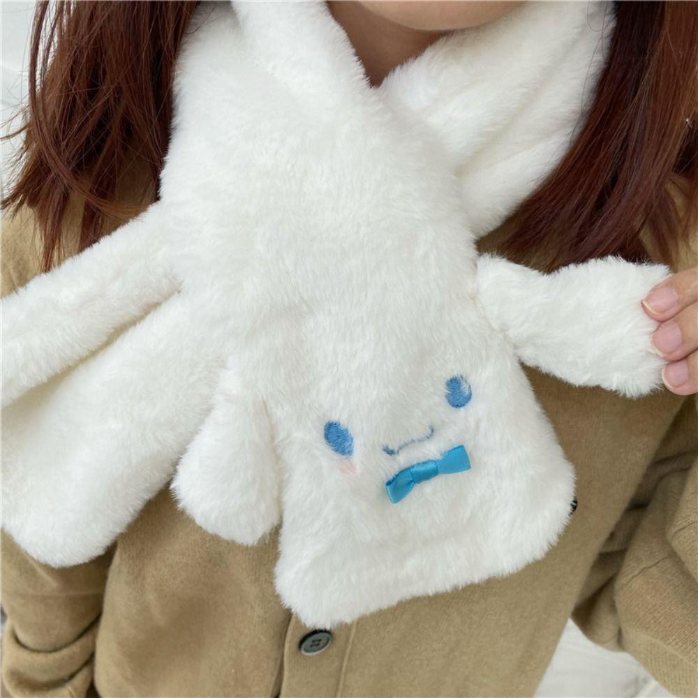 Khăn quàng cổ/ găng tay MKEB vải bông chống lạnh hở ngón họa tiết Cinnamoroll Kawaii hoạt hình