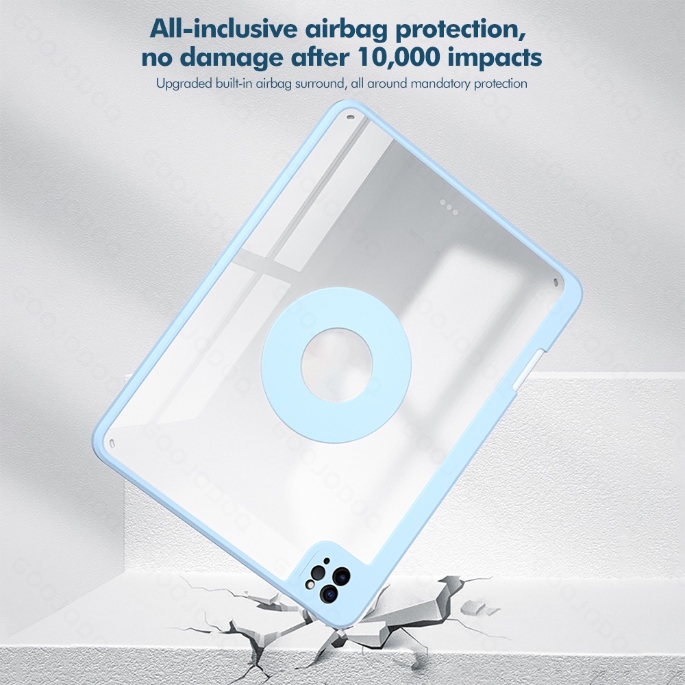 Bao da máy tính bảng goojodoq có giá đỡ nam châm xoay 360 độ cho iPad pro 11 air5 air4 gen10 10.9 gen9 8 7 10.2