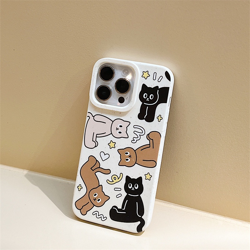 ỐP LƯNG IPHONE Ốp Điện Thoại Lúa Mì Hình Mèo Cho iphone15 / 14promax / 13 / 12 / 11 / xr / xs / x / xsmax / 6 / 7 / 8plus