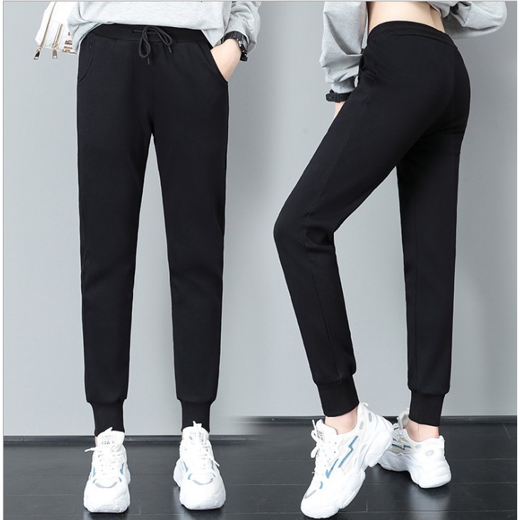 Quần baggy nữ lót lông nhung siêu ấm bền đẹp cho mùa đông đại hàn dáng thể thao BaloChongGu