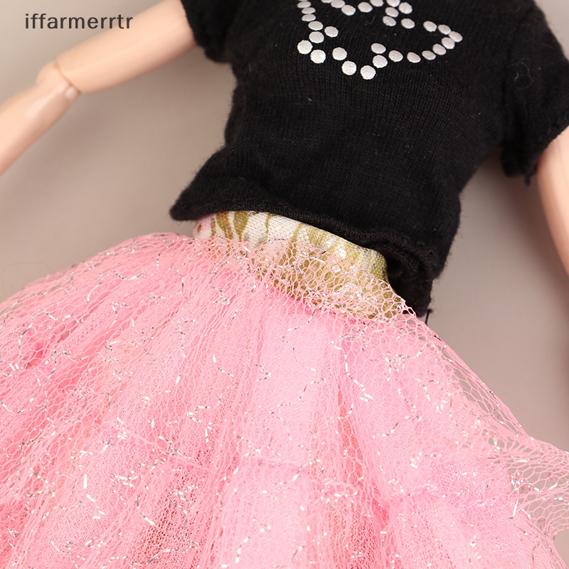 1 Bộ Đầm Công Chúa + Mũ + Túi Xách + Dụng Cụ Thời Trang Màu Hồng Cho Búp Bê hye