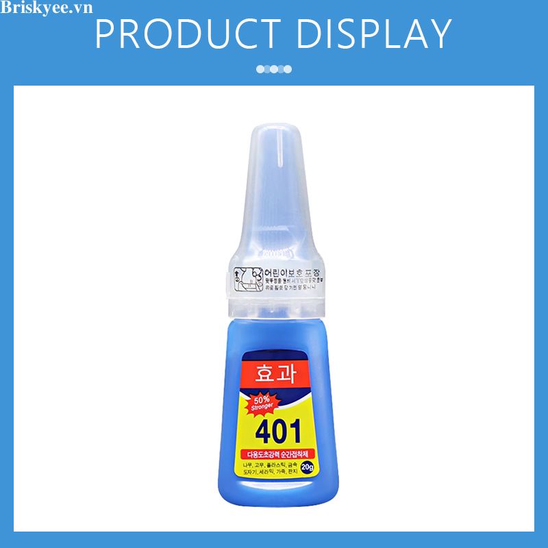 Briskyee🎶Keo 401 chính hãng , keo gắn móng giả siêu chắc 20g