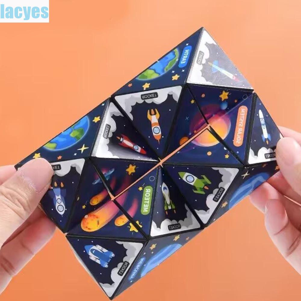 Lacyes Đồ Chơi Khối Rubik Xoay 3d Hình Khủng Long Hành Tinh Hoạt Hình Nhiều Màu Sắc