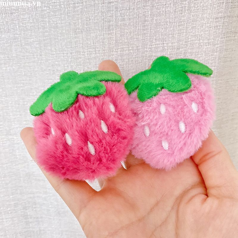 Miumiua🔮Ghim Cài Áo Hình Gấu / Dâu Tây Bằng Bông Dễ Thương Thời Trang Cho Nữ / Trẻ Em
