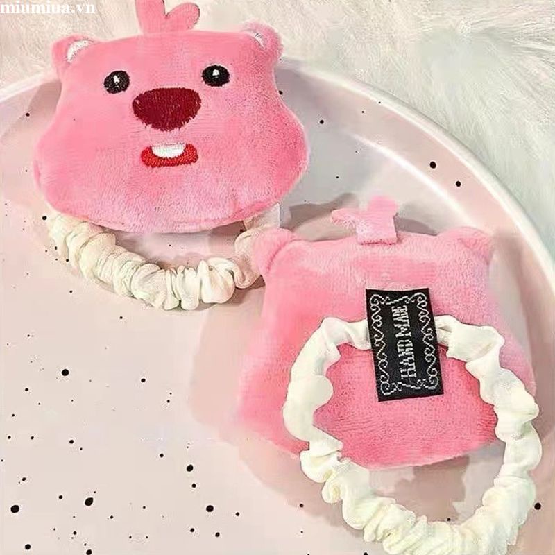 Miumiua🔮Kẹp Tóc Búp Bê Vải Nhung Màu Hồng Dễ Thương Thời Trang Thu Đông Cho Nữ