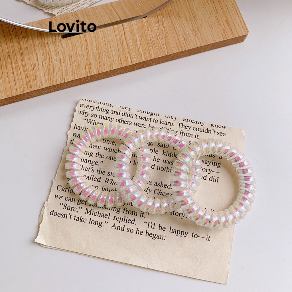 Lovito Dây buộc tóc cơ bản đơn giản thông thường cho nữ LNA28034