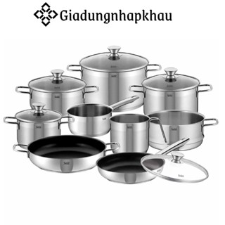 Bộ Nồi Đức Silit Pisa 10 Món, Bộ Nồi Bếp Từ Xịn Xò, Bộ Nồi Vung Kính Cường Lực, Nhập Đức, giadungnhapkhau19