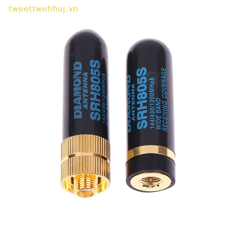 Ăng Ten Băng Tần Kép tweehuj sma-m / sma-f uhf + vhf srh805s walkie Cho baofeng / yaesu vn