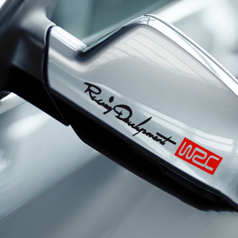 Bộ 4 Miếng Dán Decal Chữ Tiếng Anh wrc Trang Trí Ngoại Thất Xe Hơi Chống Thấm Nước