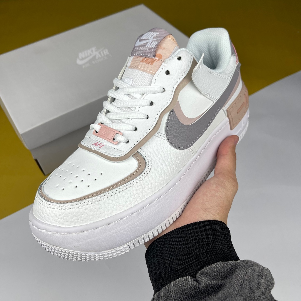 Giày AF1 Shadow Amethyst Ash. AF1 Shadow Trắng Móc Xám Hồng - Than.Shoes