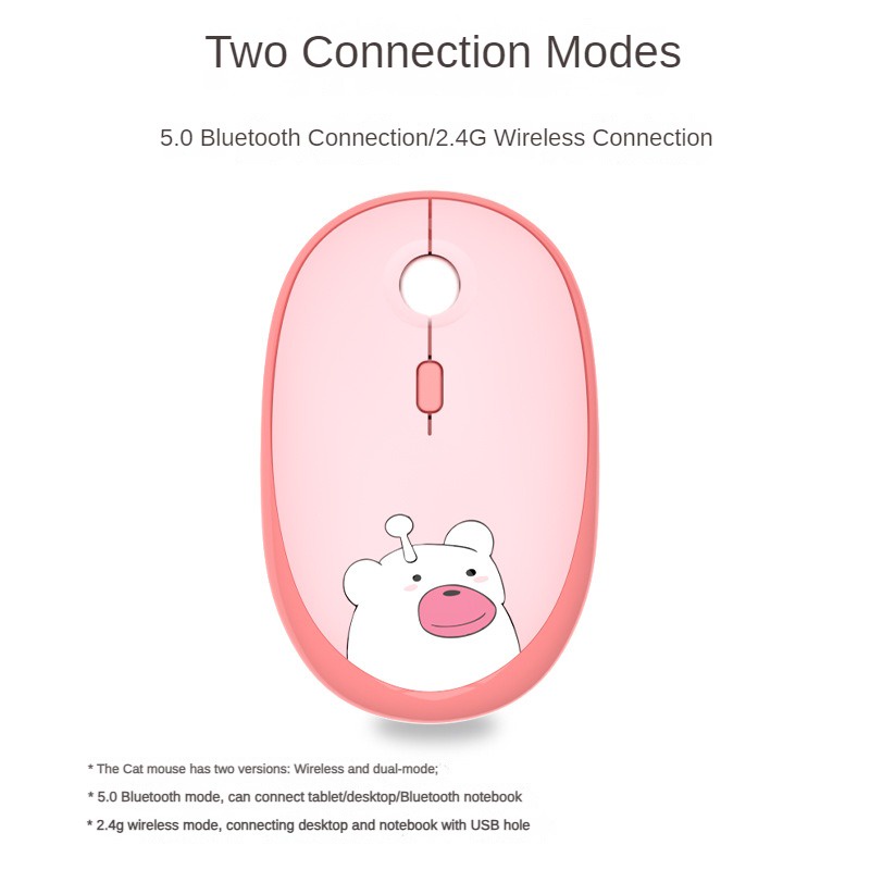 Ofi Chuột Không Dây Hình Gấu hello Kitty Màu Hồng Dễ Thương Thông Dụng Để Bàn Cho Học Sinh / Văn Phòng