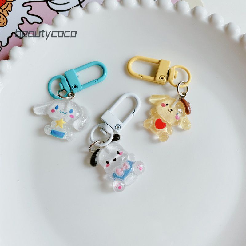 Beautycoco🍊Móc Khóa Nhựa Hình Cinnamoroll Kuromi Hoạt Hình Sanrio Dễ Thương