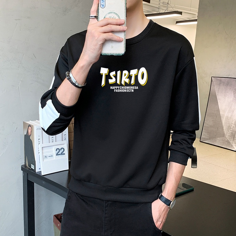 Áo sweater Tay Dài Cổ Tròn Dáng Rộng In Họa Tiết Thời Trang Mùa Thu Cho Nam